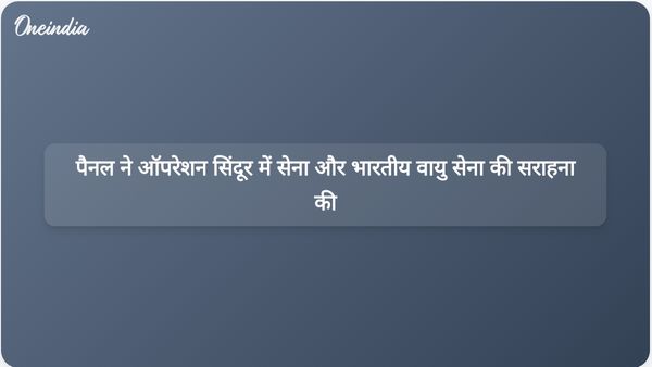 संसदीय समिति ने ऑपरेशन सिंदूर में भारतीय सेना और वायु सेना की भूमिका की सराहना की।