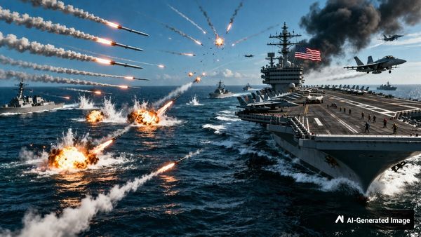 US-Iran War: ट्रंप के मुंह पर ईरान का तमाचा? USS Abraham Lincoln पर 101 मिसाइलें दागीं? आखिर सच क्या है?