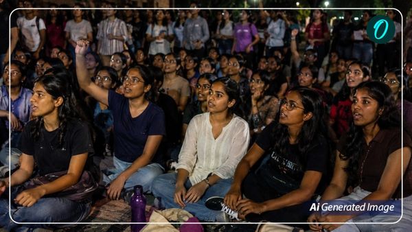 DU Women Hostel Protest: ‘जबरन हॉस्टल खाली कराने' के खिलाफ छात्राओं का मिडनाइट प्रोटेस्ट, रातभर कैंपस में धरना