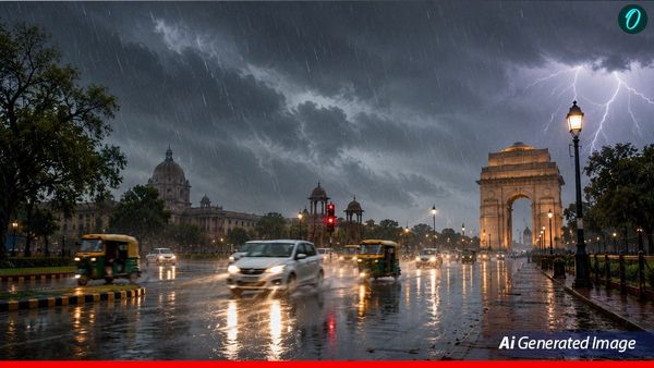 Delhi Weather Update: दिल्ली में गर्मी के सितम पर लगा ब्रेक! बारिश और तेज हवाओं से बदला मौसम, IMD Alert