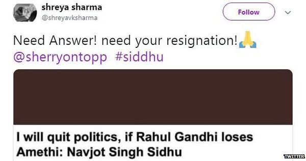 सोशल: 'सिद्धू जी, राजनीति छोड़िए, वर्ल्ड कप में कमेंट्री करिए'- लोकसभा चुनाव-2019