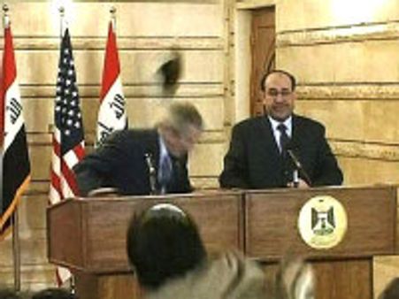 Iraqi shoe thrower sentenced to three years jail