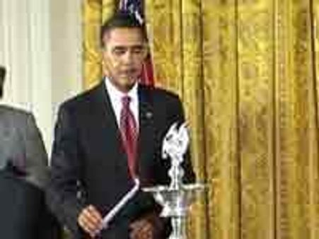 WH Diwali: Obama lights 'Diya' amid vedic chants