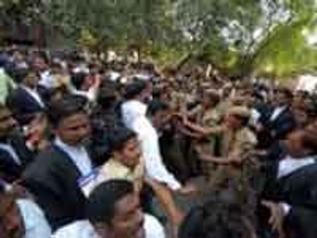 Osmania University students clash with police