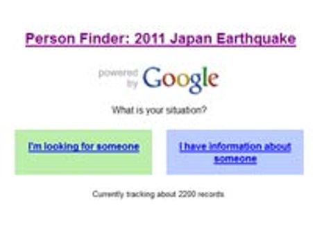 Japan tsunami: Google releases Person Finder Service