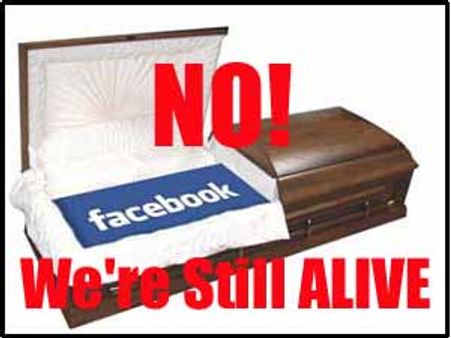 Oh no, we're NOT dying: Facebook cries