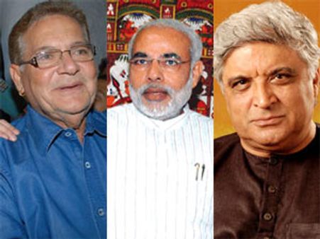 Narendra Modi 'Deewar' between estranged Salim-Javed pair