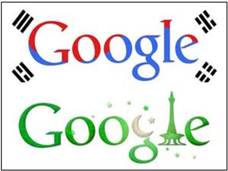 Google Doodles mark South Korea, Pakistan Independence Day