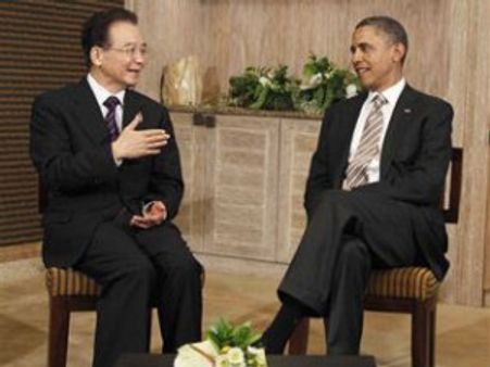 Obama, Chinese premier discuss economic topics