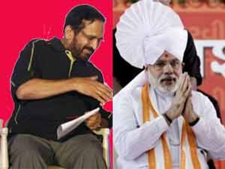 Pune: Modi snubs PM; refuses to shake hands with Kalmadi