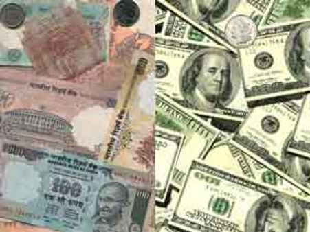Rupee gains 10 paise against dollar at 55.42