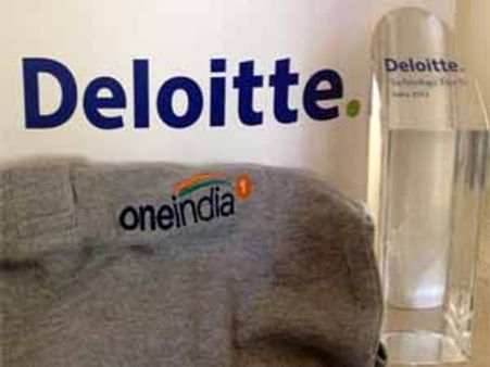 Oneindia wins Deloitte Technology Fast 50 India 2012 award