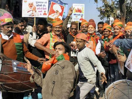 See Pics: Gujarat celebrates Narendra Modi's victory