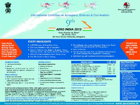 Aero India 2013 to lift India's defence sector