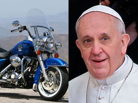 Two Harley Davidson motorbikes donated to Pope