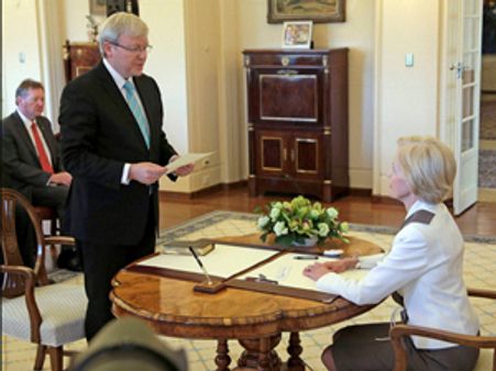 Kevin Rudd sworn in as new Australian Prime Minister