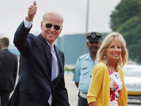 US Vice President Joe Biden arrives in Mumbai