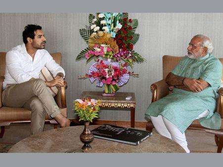 Bollywood actor John Abraham meets Narendra Modi