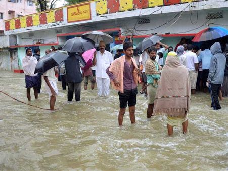 Andhra Pradesh hit by heavy downpour: In pics