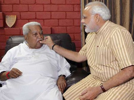 Modi seeking to better Keshubhai's record in Guj in LS polls