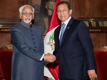 Vice President Hamid Ansari attends official meeting in Peru (in pics)