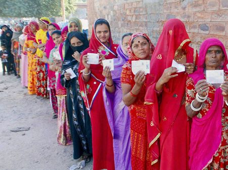 Rajasthan polls: 74.38% polling recorded (Pics)