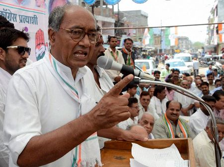 Digvijay slams Modi, Amit Shah for 'communal' campaign