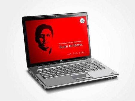 Akhilesh, Mulayam sticker on SP laptop inside polling booth sparks row