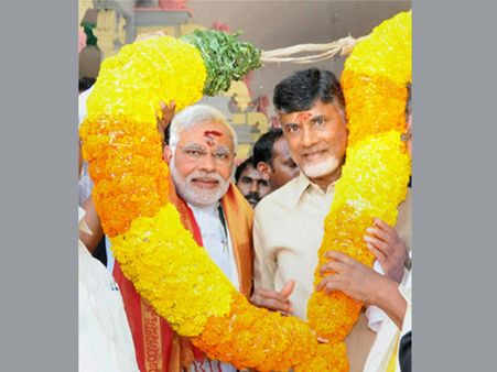 PM Narendra Modi wishes Chandrababu Naidu on Twitter, assures support
