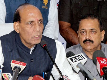 Home Minister Rajnath Singh takes stock of flood situation in J-K
