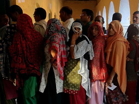 Surprising! 'Ghoonghat' halts voting in Haryana