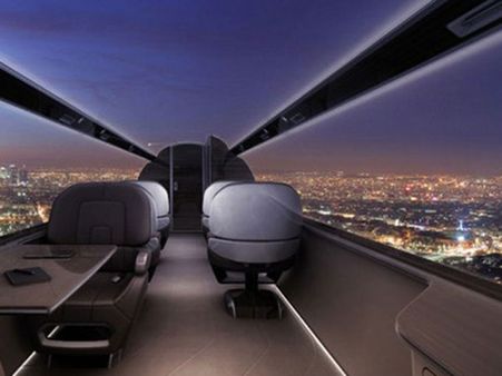 Now, fly with the clouds in a windowless plane