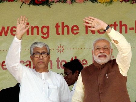For Tripura's Marxist sarkar, Modi isn't an enemy: PM meets state ministers