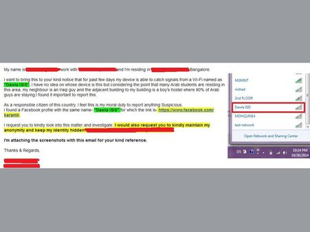 Bengaluru Police slept on complaint against 'Dawla ISIS' wifi connection
