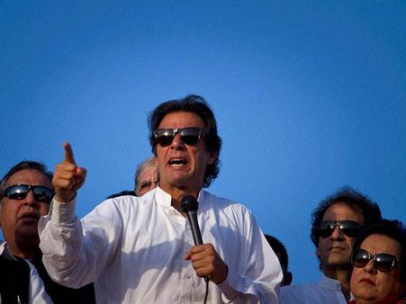 Imran faces protest at Peshawar school