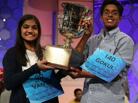 Indian-Americans Vanya Shivashankar, Gokul Venkatachalam share National Spelling Bee 2015