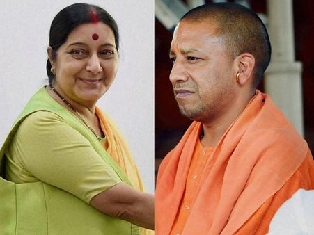 Sushma Swaraj calls Yogi Adityanath's comments on Surya Namaskar as “unfortunate”