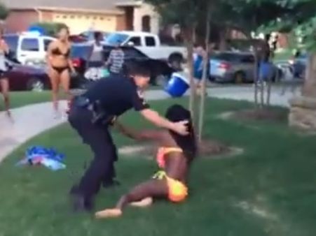 Shocking Video Becomes Viral: Police officer pulls gun on teen at pool party, forced to resign