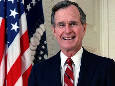 George HW Bush breaks neck bone