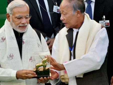 Ibobi meets Modi, Rajnath; seeks Naga accord copy