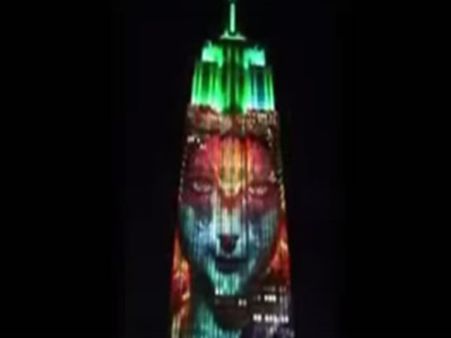 New York realises the power of mother nature; Goddess Kali projected on Empire State building