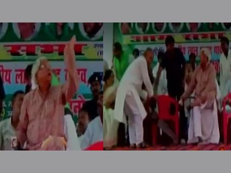 Bihar Assembly Elections 2015: When ceiling fan fell on Lalu Prasad; watch video