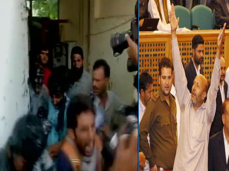 Now, ink thrown at J&K MLA Engineer Rashid; 2 detained