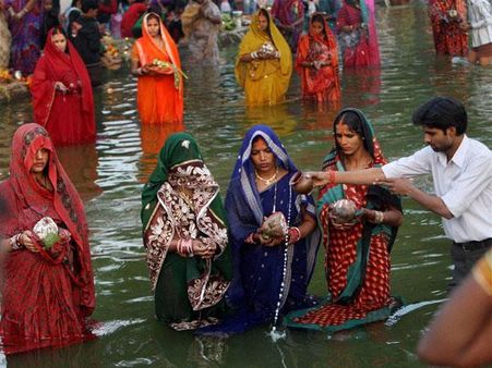 Chhath festival begins in Bihar