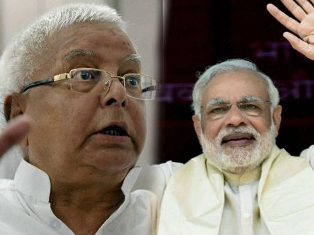 After son fumbled while taking oath, Lalu says Modi should take oath again