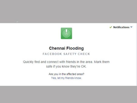 #ChennaiFlood: Facebook activates 'Safety' button for floods