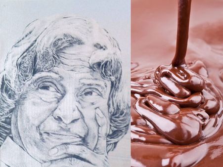 Model of Kalam made in chocolate