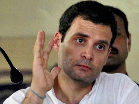 ABVP activists burn Rahul Gandhi's effigy