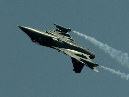 Tejas fires Derby missile in Jamnagar