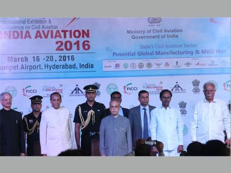In Pics: President Pranab Mukherjee inaugurates India Aviation 2016